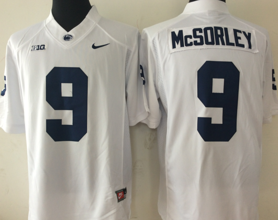 Men's Penn State Nittany Lions Trace McSorley White Team Game Jersey