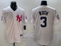 Men's New York Yankees Babe Ruth White Team Player Jersey
