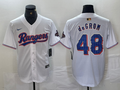 Men's Texas Rangers Jacob deGrom White 2024 Gold Collection Limited Player Jersey