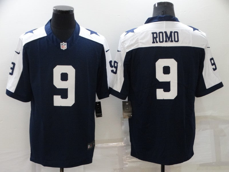 Men's Dallas Cowboys Tony Romo Navy Game Jersey