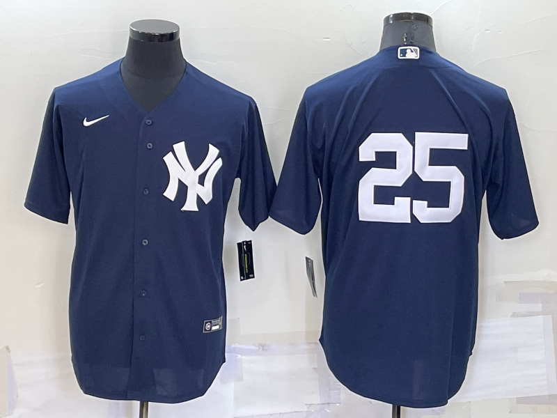 Men's New York Yankees Jason Giambi Navy Replica Player Name Jersey