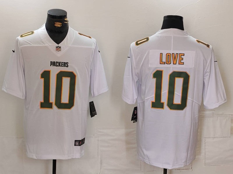 Men's Green Bay Packers Jordan Love White Fashion Game Jersey