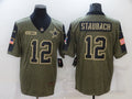 Men's Dallas Cowboys Roger Staubach Brown Game Jersey