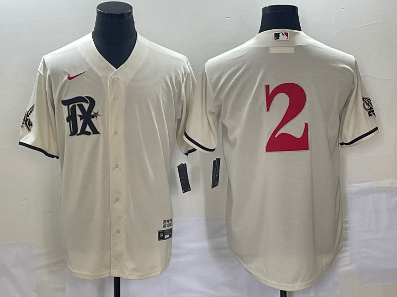 Men's Texas Rangers Marcus Semien Cream 2023 City Connect Replica Player Jersey