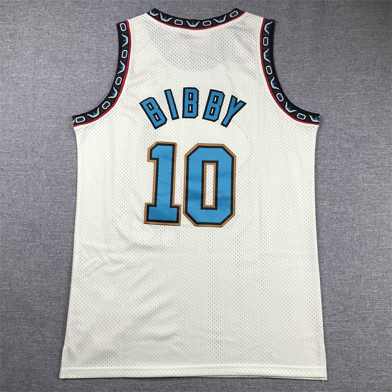 Men's Memphis Grizzlies Mike Bibby Cream Hardwood Classics Swingman Jersey