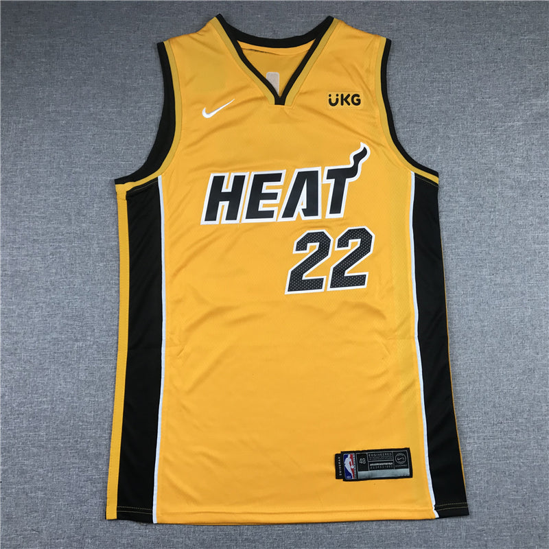 Men's Miami Heat Jimmy Butler NBA Yellow Swingman Jersey