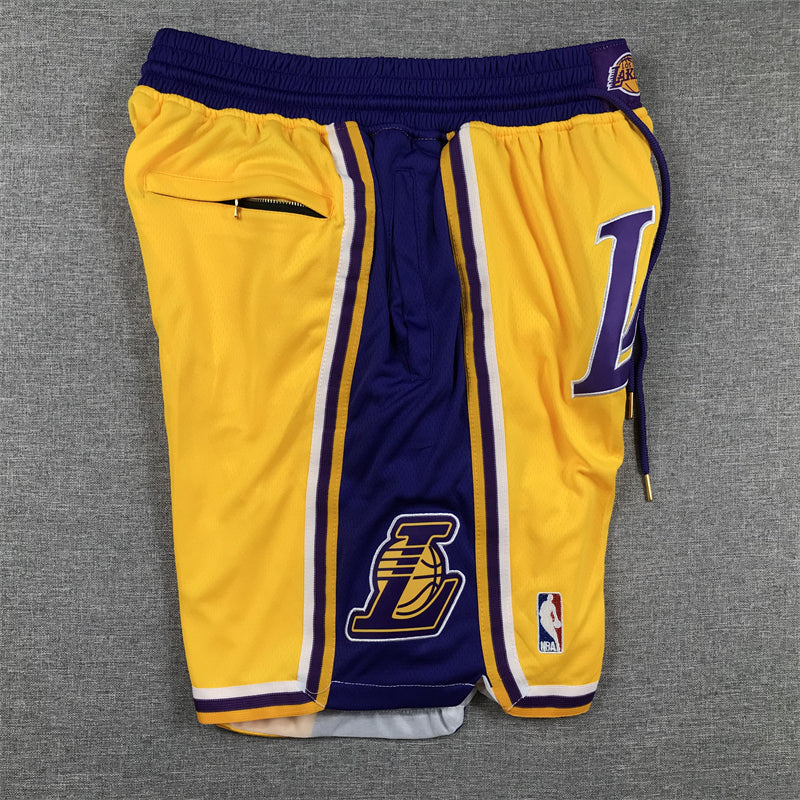 Men's Mitchell & Ness Los Angeles Lakers Yellow Throwback Authentic Pro Shorts