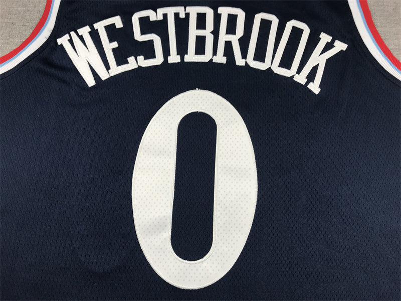 Men's LA Clippers Russell Westbrook Navy Swingman Jersey