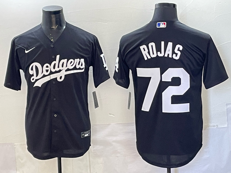 Men's Los Angeles Dodgers Manny Rojas Black Replica Jersey