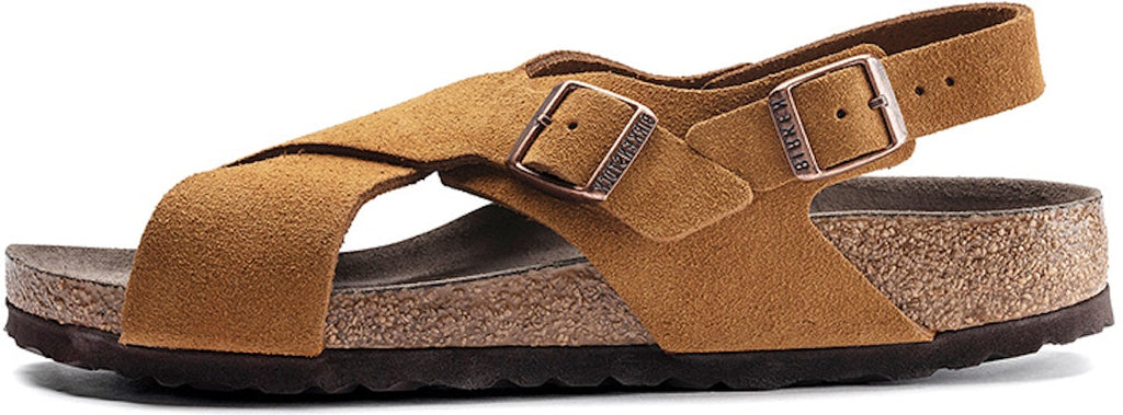 Birkenstock Tulum Suede Leather Ankle Strap 1019621 Brown Narrow Sandals