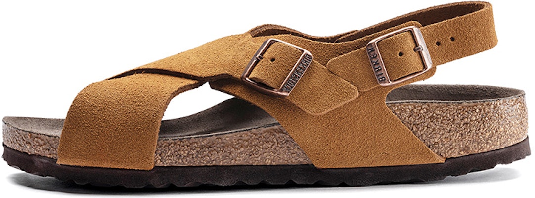 Birkenstock Tulum Suede Leather Ankle Strap 1019621 Brown Narrow Sandals