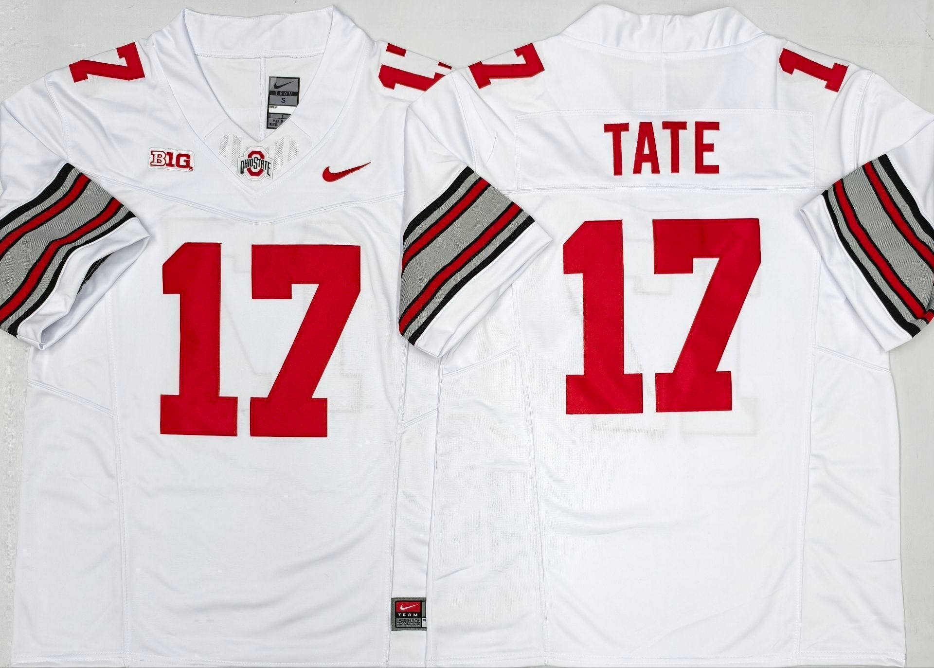 Men's Ohio State Buckeyes Carnell Tate White Player Jersey