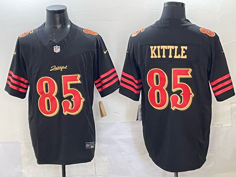 Men's San Francisco 49ers George Kittle Black 2025 Rivalries Collection Game Jersey