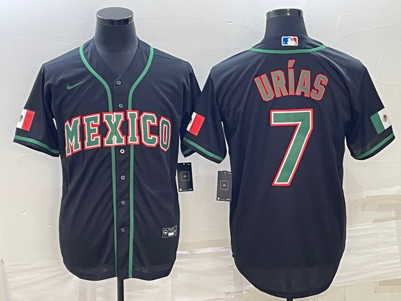 Men's 2023 World Baseball Classic Julio Urias Mexico Black Jersey