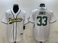Men's Green Bay Packers Aaron Jones White Game Jersey Joint Edition