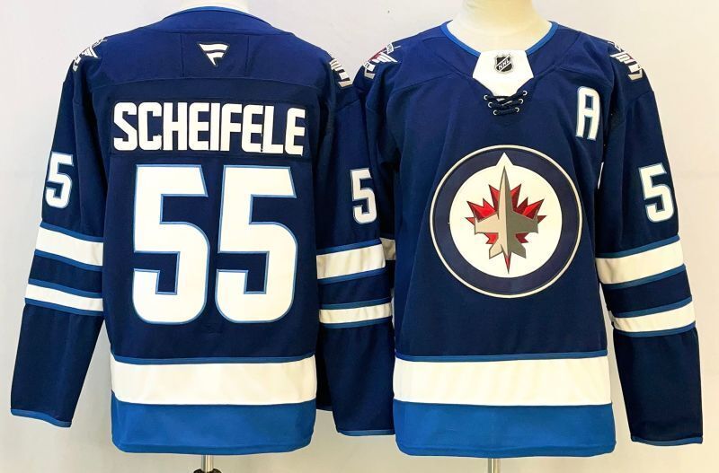 Men's Winnipeg Jets Mark Scheifele Fanatics Navy Player Game Jersey