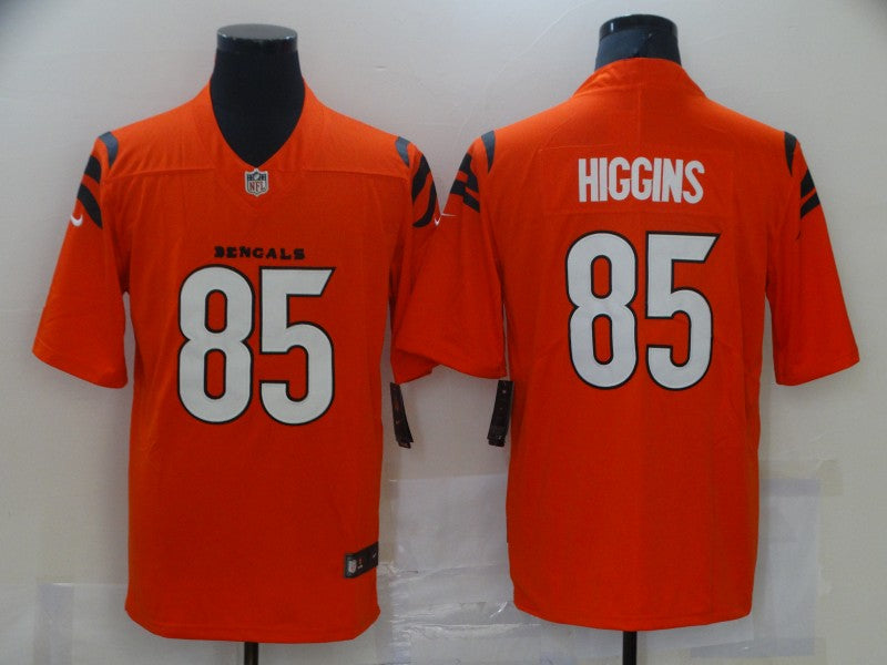 Men's Cincinnati Bengals Tee Higgins Orange Game Player Jersey