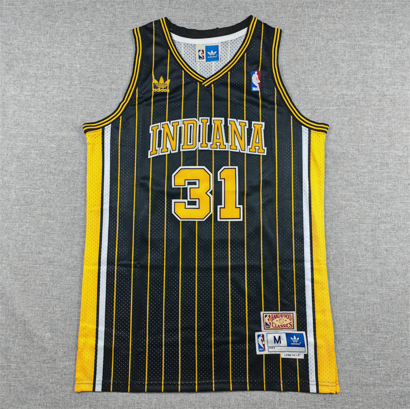 Men's Indiana Pacers Reggie Miller Black Swingman Player Jersey
