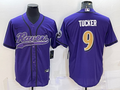 Men's Baltimore Ravens Justin Tucker Purple Player Jersey Joint Edition