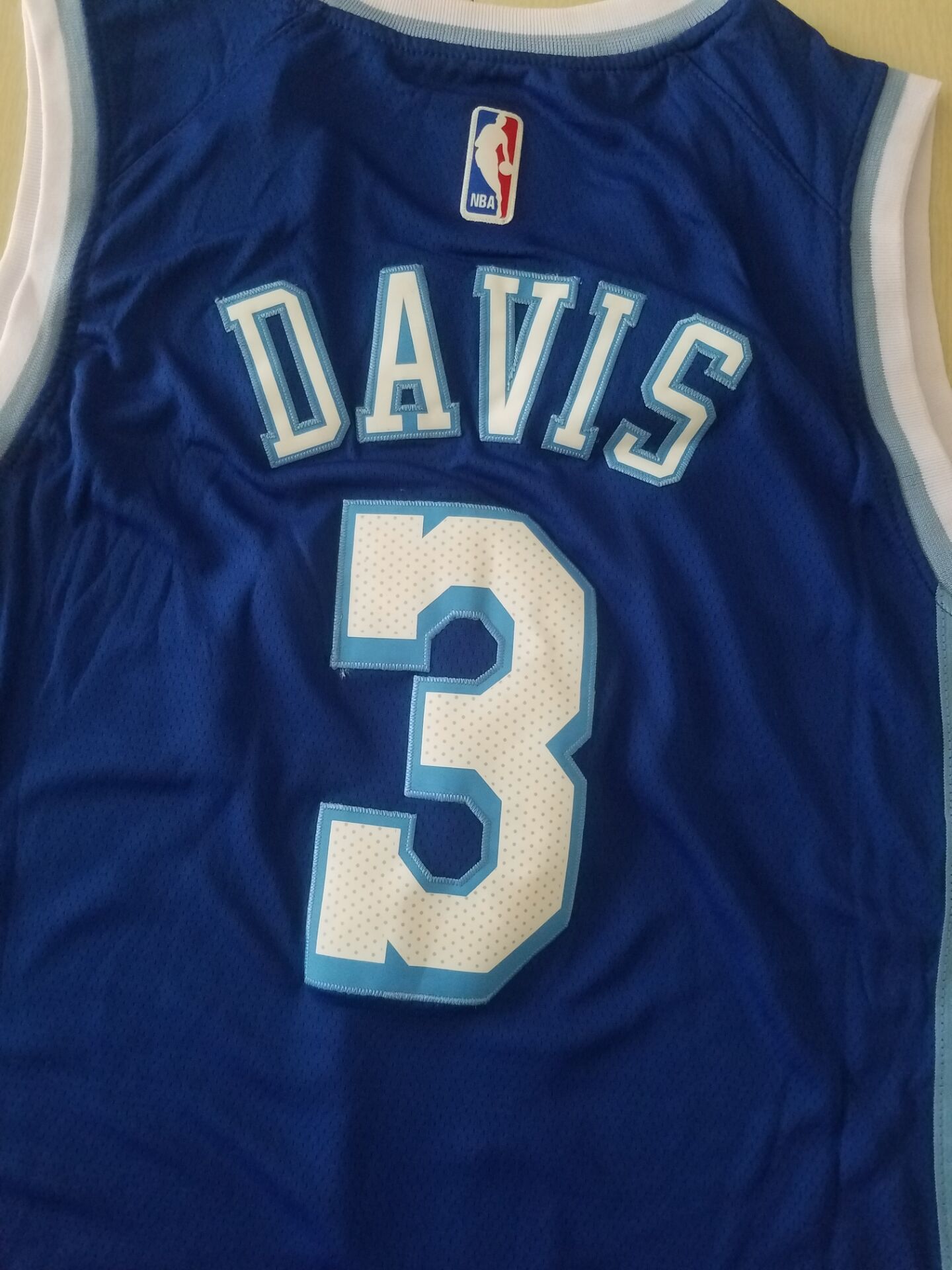 Men's Los Angeles Lakers Anthony Davis Blue NBA Swingman Jersey