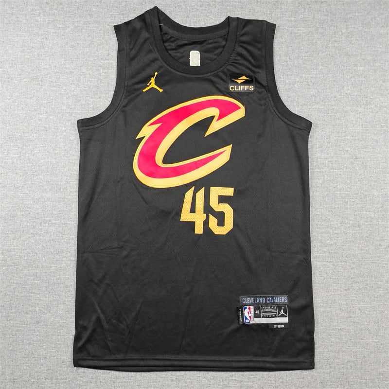 Men's Cleveland Cavaliers Donovan Mitchell Black Swingman Jersey - Statement Edition
