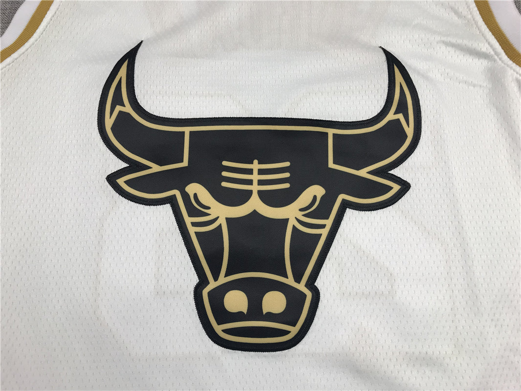 Men's Chicago Bulls Michael Jordan White Classics Swingman Player Jersey