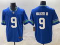 Men's Seattle Seahawks Kenneth Walker III Royal Throwback Player Game Jersey