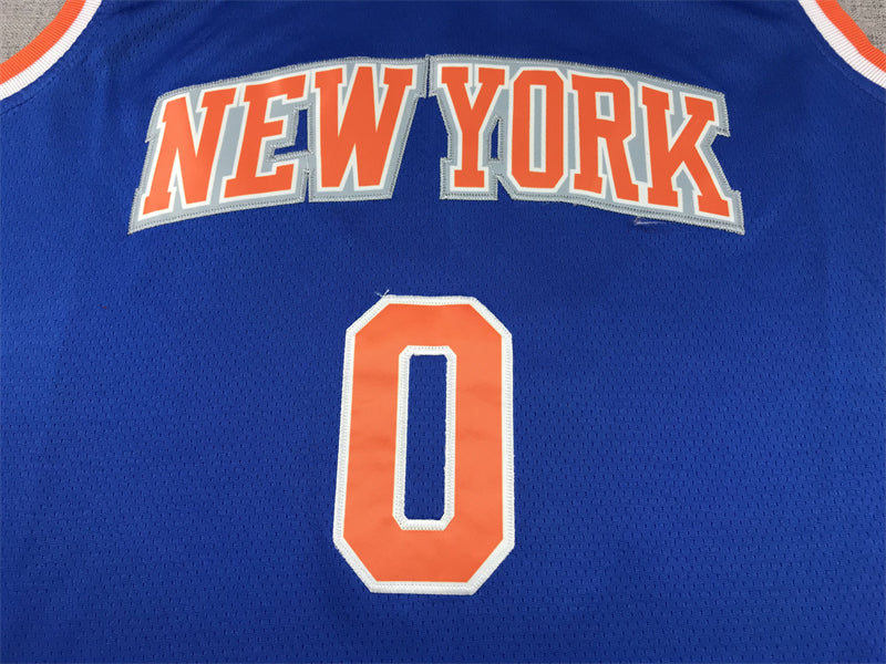 Men's New York Knicks Donte DiVincenzo Blue Swingman Jersey - Icon Edition