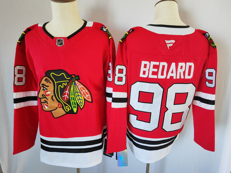 Men's Chicago Blackhawks Connor Bedard Fanatics Red Player Jersey