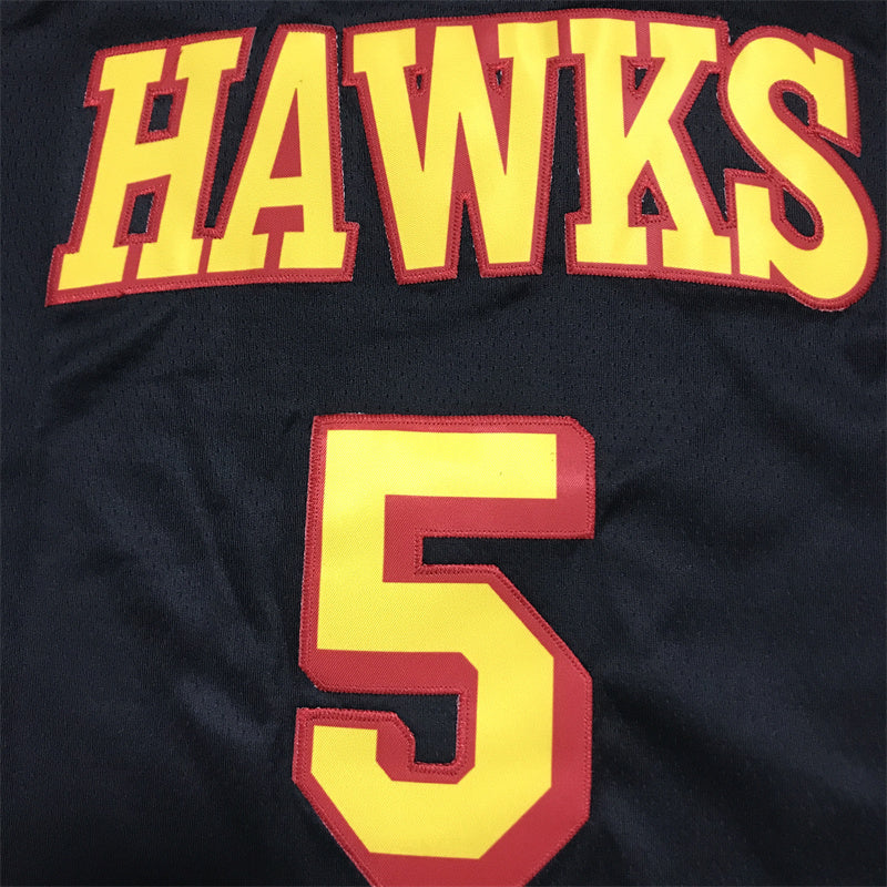 Men's Atlanta Hawks Dejounte Murray Black Swingman Jersey - Statement Edition