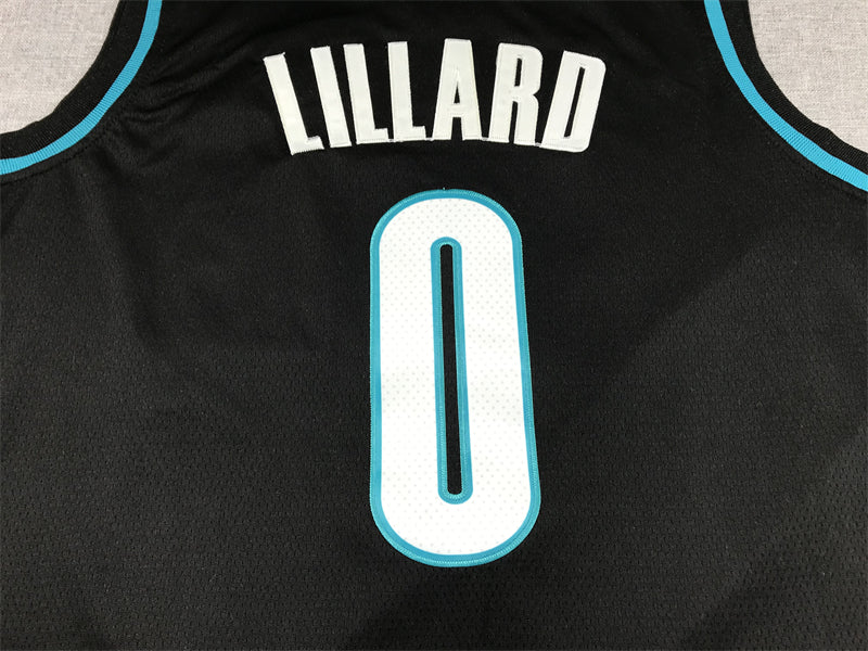 Men's Portland Trail Blazers Damian Lillard Black 2022/23 Fastbreak Jersey - City Edition