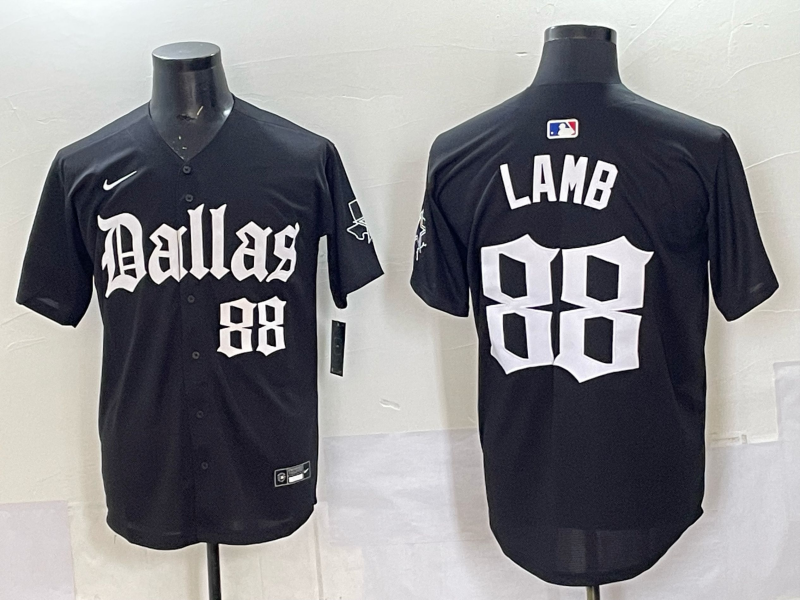 Men's Dallas Cowboys CeeDee Lamb Black Team Game Player Jersey