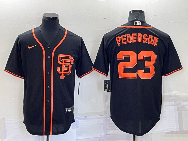 Men's San Francisco Giants Joc Pederson Black Replica Baseball Jersey
