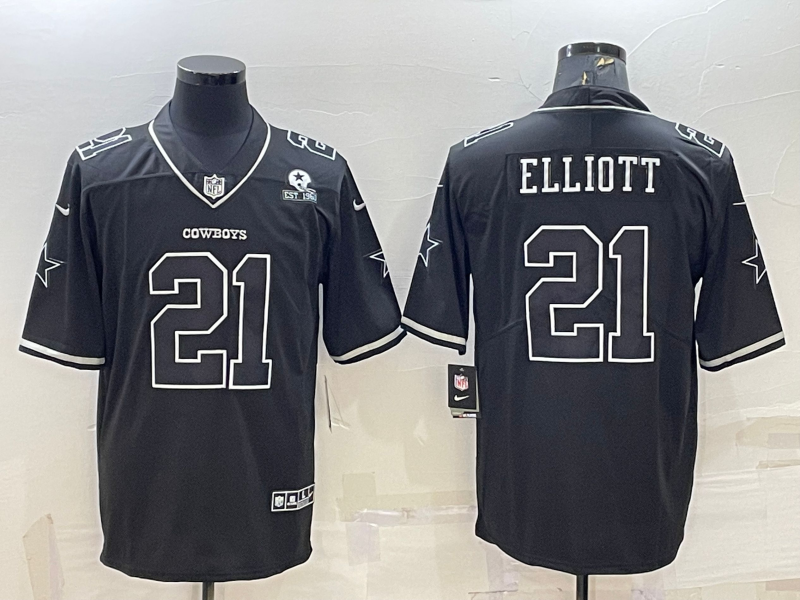Men's Dallas Cowboys Ezekiel Elliott Black Alternate Vapor Limited Jersey