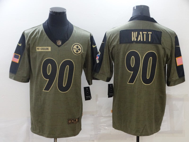Men's Pittsburgh Steelers T.J. Watt Brown Player Game Jersey