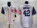 Men's New York Yankees Mariano Rivera White Team Player Game Jersey