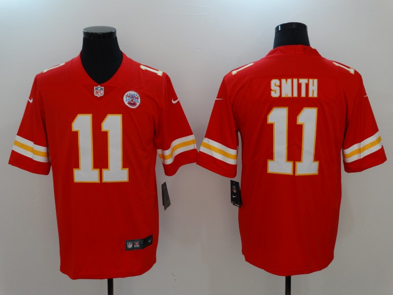 Men's Kansas City Chiefs Alex Smith Red Team Color Game Jersey