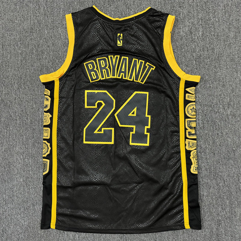 Men's Los Angeles Lakers Kobe Bryant -24 Black Swingman Jersey