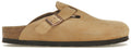 Birkenstock Boston Suede Leather Narrow Fit 1026164 Latte Cream Sandals