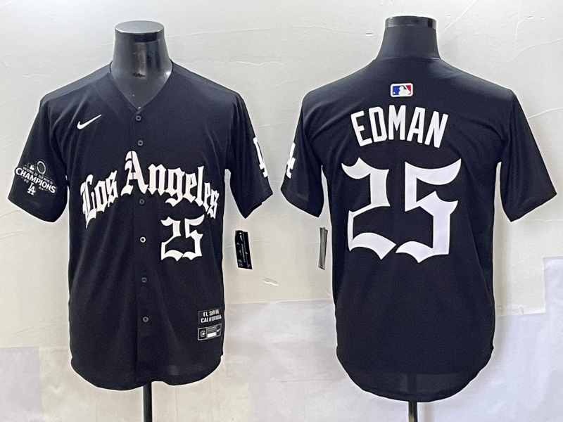Men's Los Angeles Dodgers Tommy Edman Black Limited Player Jersey