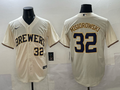 Men's Milwaukee Brewers Jacob Misiorowski Cream Home Replica Player Jersey
