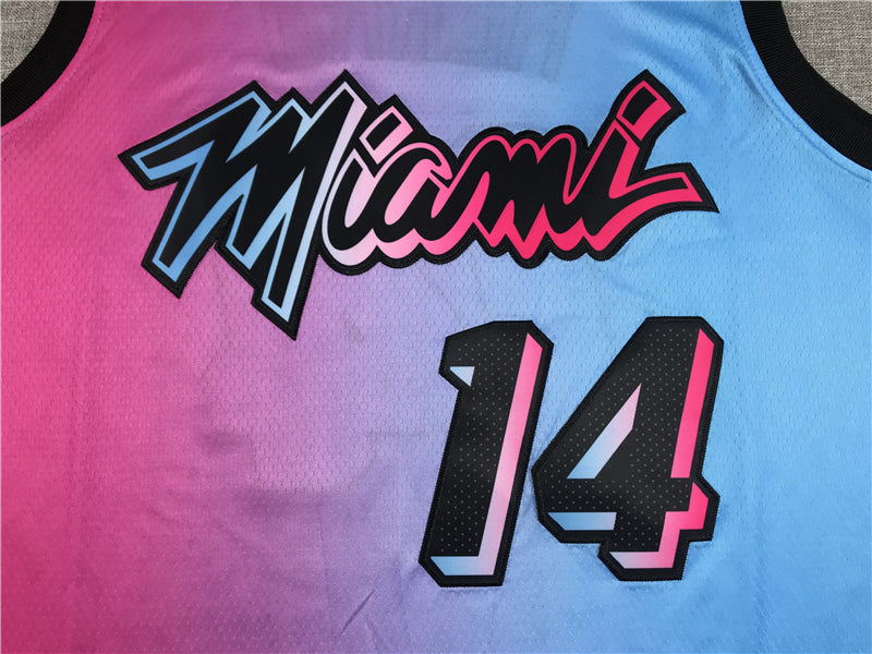 Men's Miami Heat Tyler Herro Pink/Blue Swingman Player Jersey