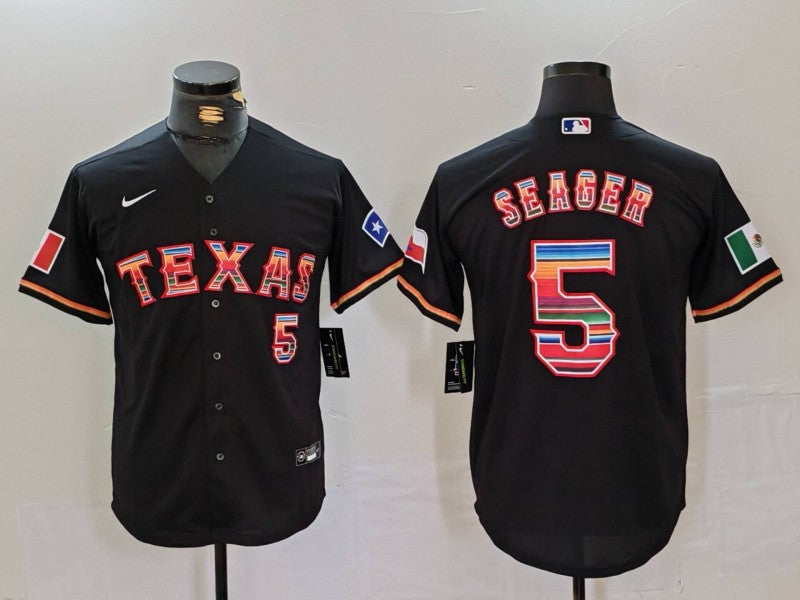 Men's Texas Rangers Corey Seager Black Limited Player Jersey