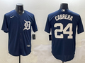Men's Detroit Tigers Miguel Cabrera Navy Replica Game Jersey