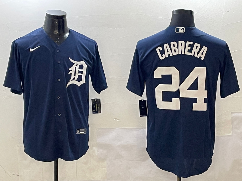 Men's Detroit Tigers Miguel Cabrera Navy Replica Game Jersey