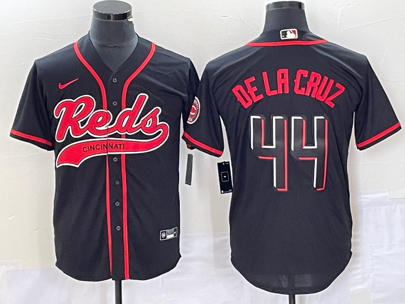 Men's Cincinnati Reds Elly De La Cruz Black Replica Player Jersey Joint Edition