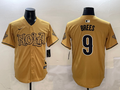 Men's New Orleans Saints Drew Brees Yellow Game Player Jersey