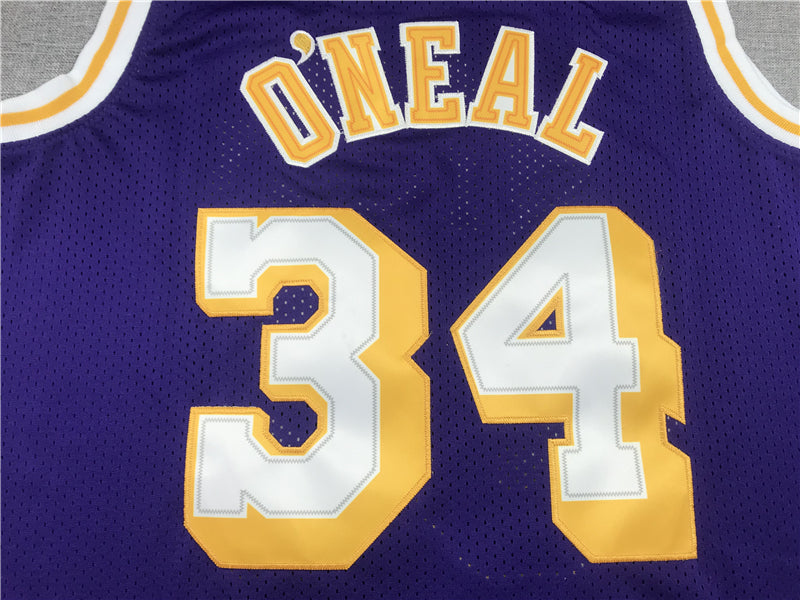 Men's Los Angeles Lakers Shaquille O'Neal Purple 1996-97 Classics Jersey