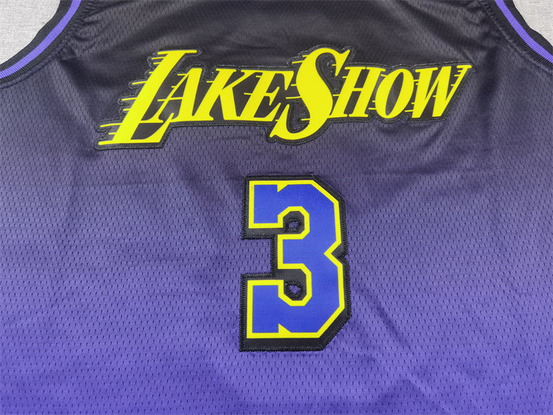 Men's Los Angeles Lakers Anthony Davis Purple 2024/25 Swingman Jersey - City Edition