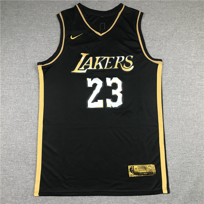 Men's Los Angeles Lakers LeBron James Black Swingman Player Jersey